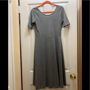 Premise grey knit high waisted dress